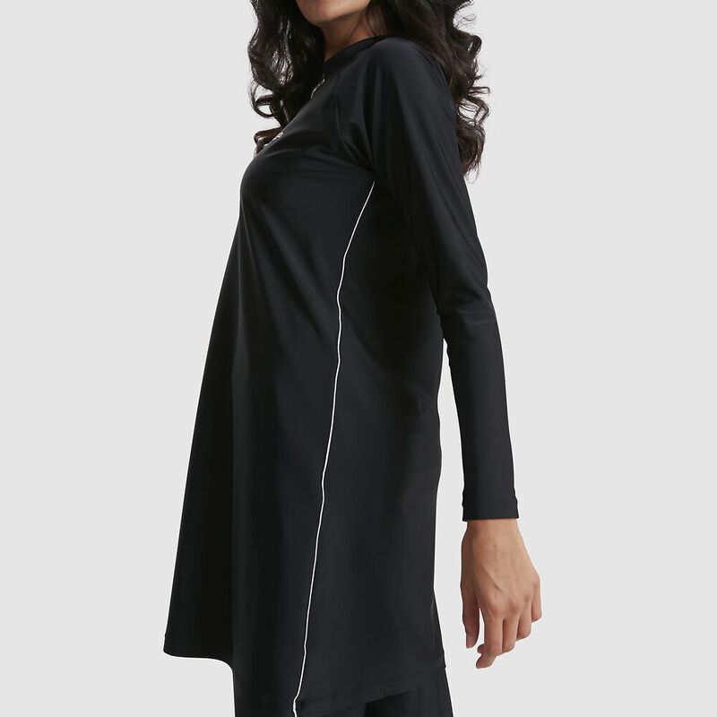 Womens Swim Tunic, Black/White, hi-res image number 6