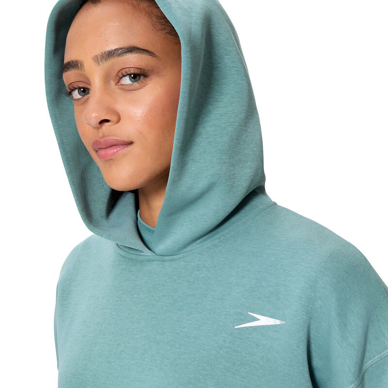 Womens Pro Fleece Hoodie, Storm Green, hi-res image number 4