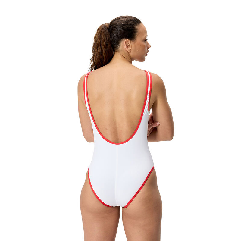Womens Solid Bound Scoop One Piece
