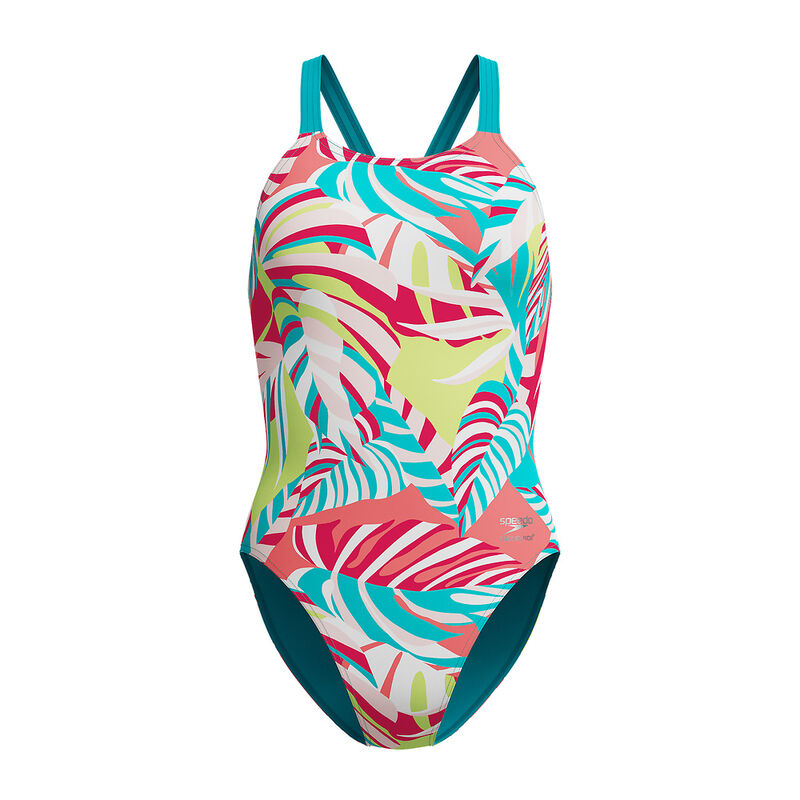 Printed Leaderback One Piece, Fronds- Turquoise Gem, hi-res image number 7