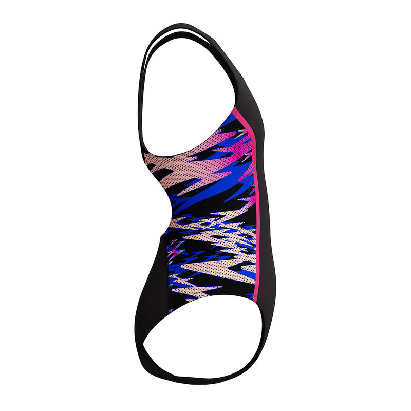 Junior Girls Hyperboom Splice Muscleback One Piece, Anthracite/Margarita Pink, hi-res image number 4