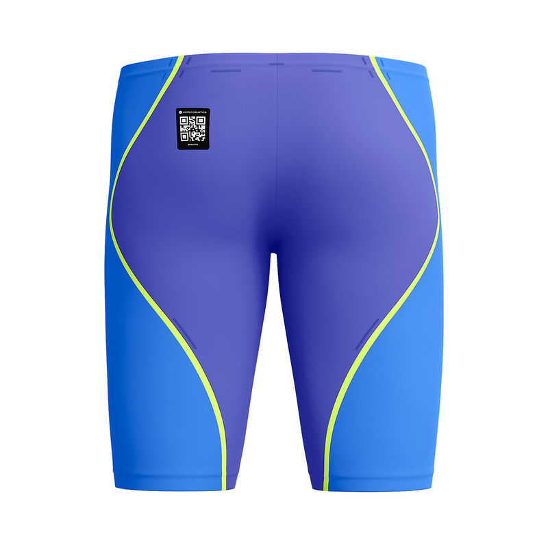 Mens Fastskin LZR Pure Intent 2.0 Jammer, Deep Royal / Cobalt / Hyper Yellow, hi-res image number 8