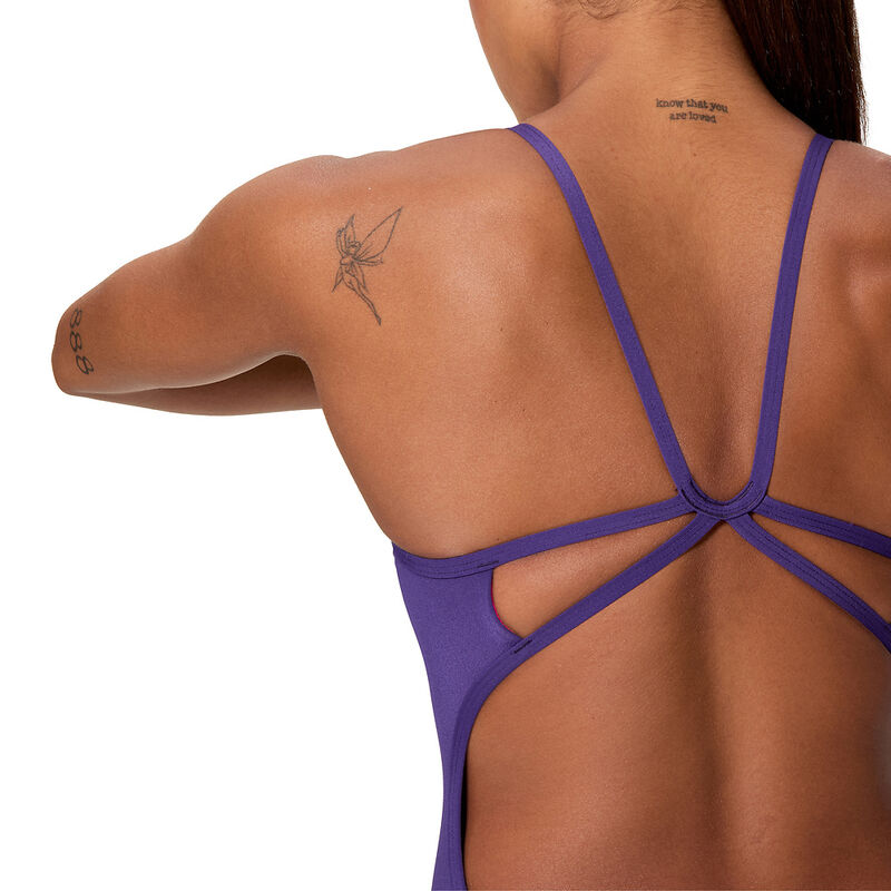 Solid Web Back One Piece, Acai Purple, hi-res image number 4