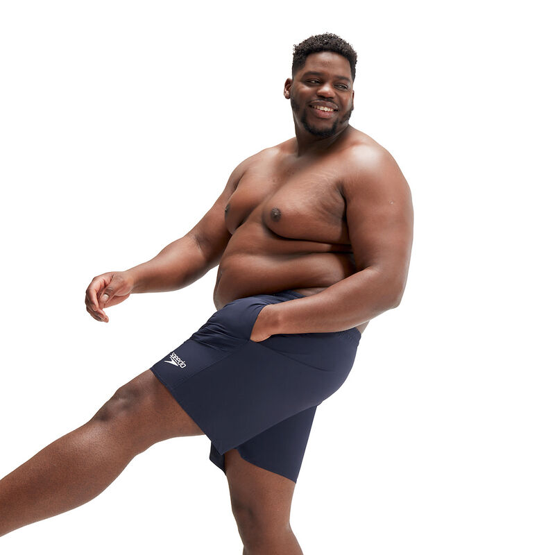 Mens Plus Size Essential 16" Watershort, True Navy, hi-res image number 3