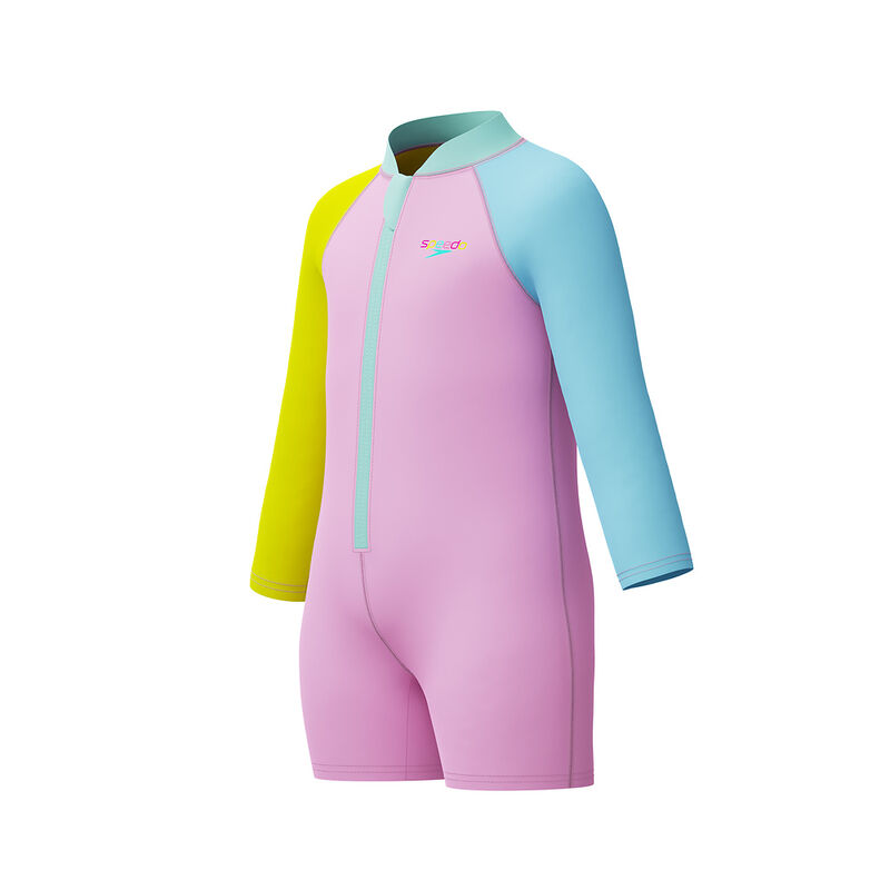 Toddler Girls Long Sleeve Zip Sunsuit, Strawberry Crepe, hi-res image number 8