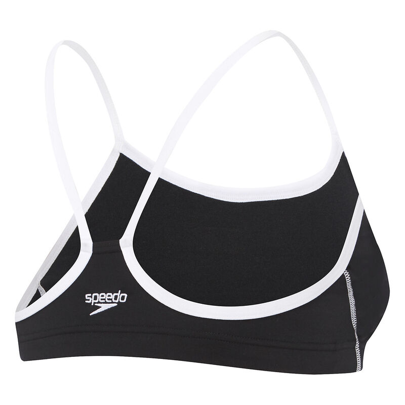 Womens Endurance+ Crop Top AF, Black/White, hi-res image number 4