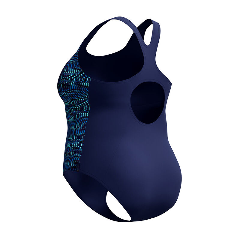 Womens Placement Medalist One Piece (Plus Size), Peacoat/Angelic Blue, hi-res image number 6