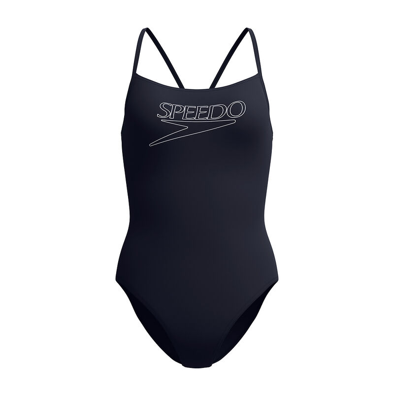 Womens Classic Logo Thinstrap One Piece, Anthracite, hi-res image number 6