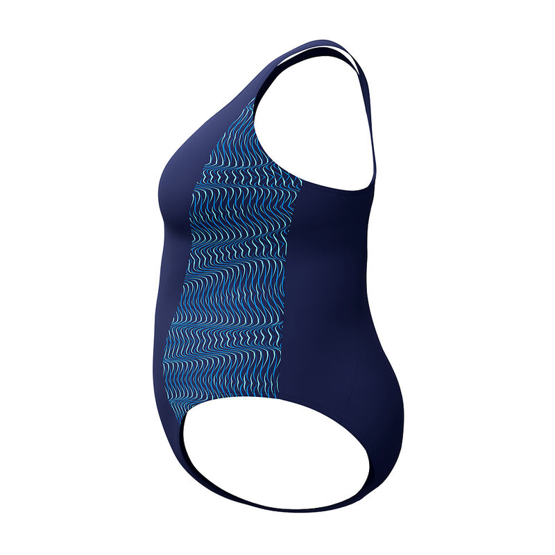 Womens Placement Medalist One Piece (Plus Size), Peacoat/Angelic Blue, hi-res image number 7