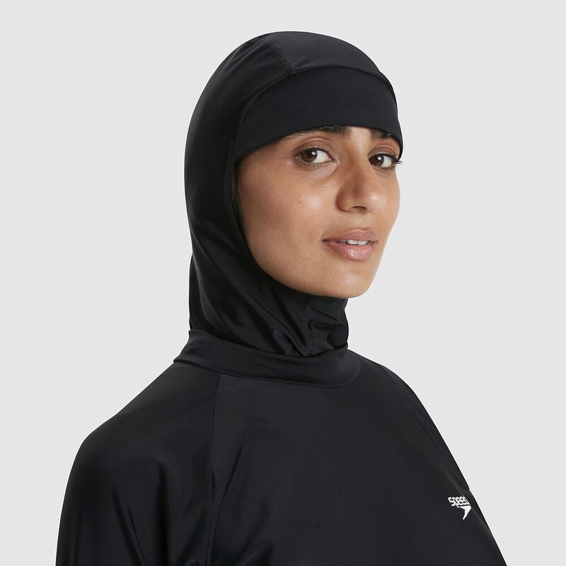 Womens Swim Hood, Black, hi-res image number 3