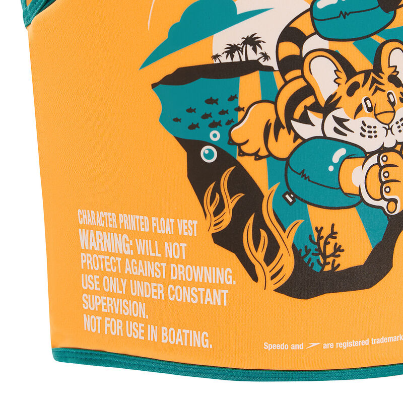 Character Printed Float Vest, Aanadi Orange/Aquarium/Black, hi-res image number 3