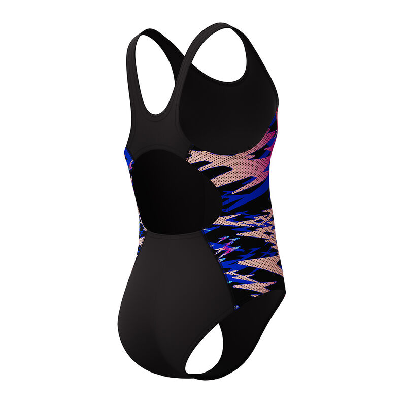 Junior Girls Hyperboom Splice Muscleback One Piece, Anthracite/Margarita Pink, hi-res image number 5