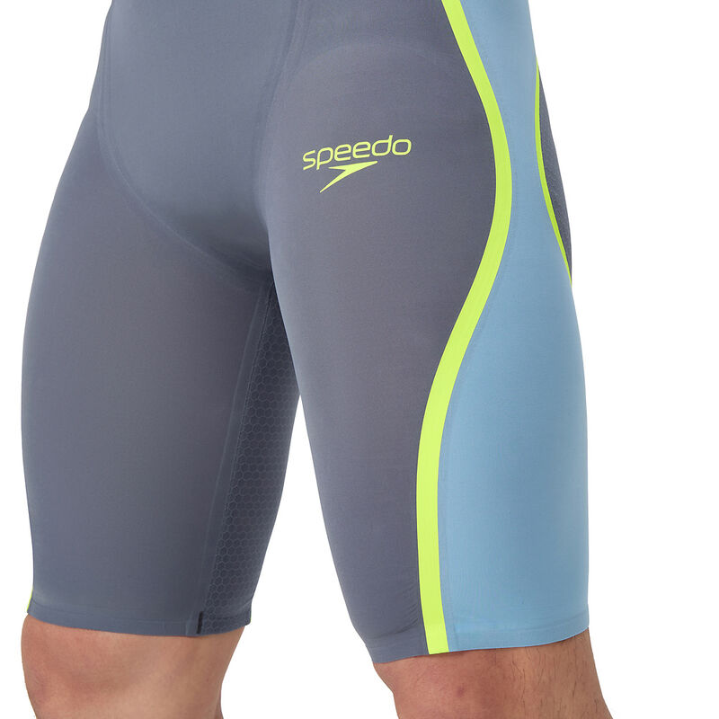 Mens Fastskin LZR Pure Intent 2.0 High Waist Jammer, Grey Lead/Acadia Blue/Hyper Yellow, hi-res image number 6