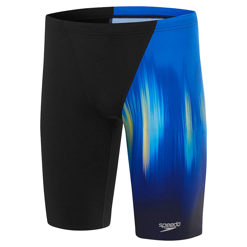 Mens Placement V-Cut Jammer, Black/Multi, hi-res image number 5