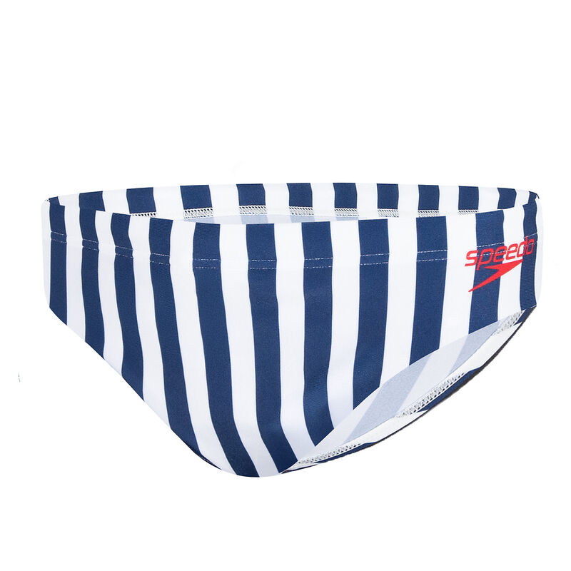 Mens Endurance+ Stripe Brief, Blue/White, hi-res image number 4