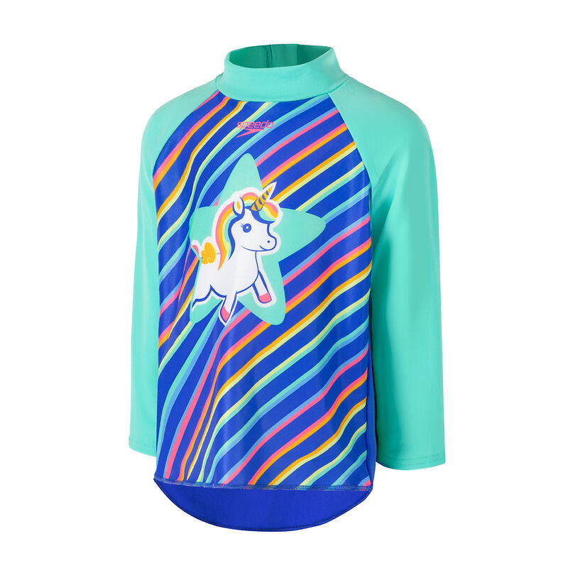 Todder Girls Rainbow Unicorn Long Sleeve Rashtop