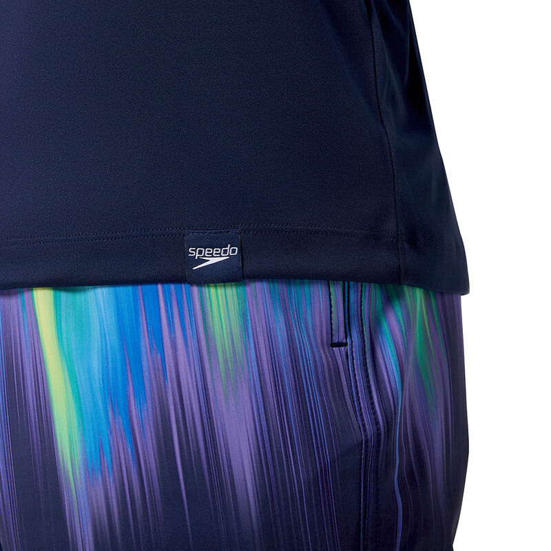 Mens Long Sleeve Graphic Swim Shirt, Speedo Navy, hi-res image number 6