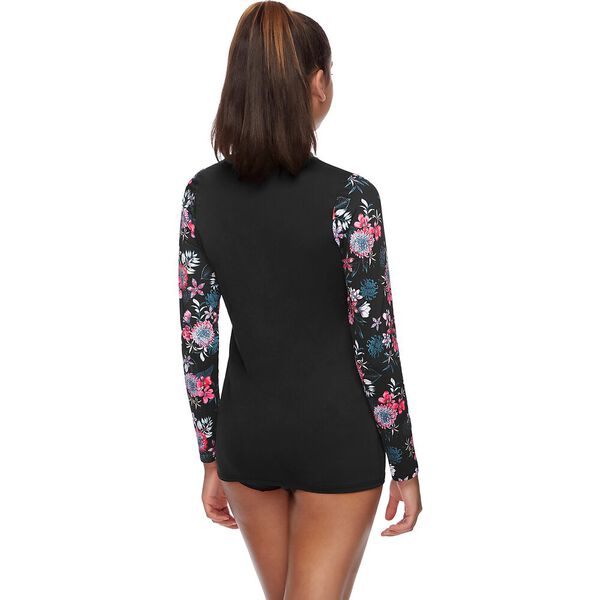 WOMENS SP ECO FABRIC ZIP UP LONG SLEEVE RASHIE RASHIES & SUN TOPS