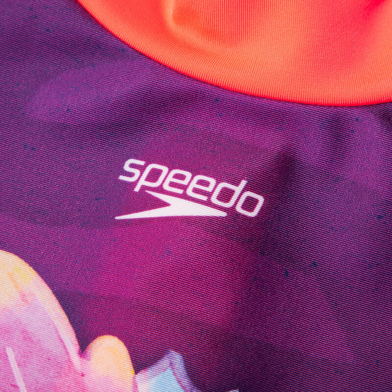 Toddler Girls Digital Long Sleeve Frill Swimsuit, Desire/Kiki Pink/Calibe, hi-res image number 3