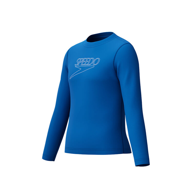 Junior Boys Unisex Long Sleeve Classic Logo Rashguard, Turkish Sea, hi-res image number 8