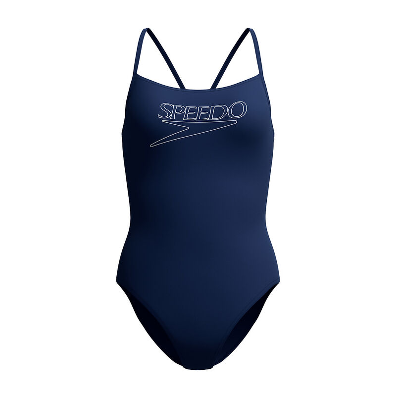 Womens Classic Logo Thinstrap One Piece, Peacoat, hi-res image number 6