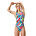 Printed Leaderback One Piece, Fronds- Turquoise Gem, swatch