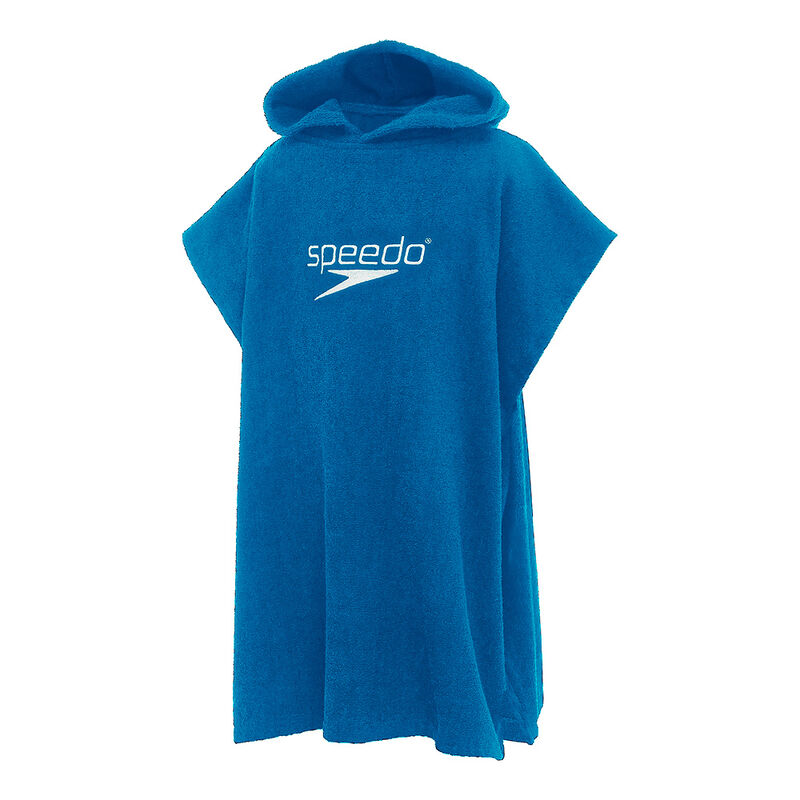 Teen Hooded Towel, Blue/White, hi-res image number 1
