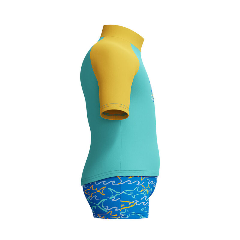 Toddler Boys Digital Short Sleeve Rash Top Set