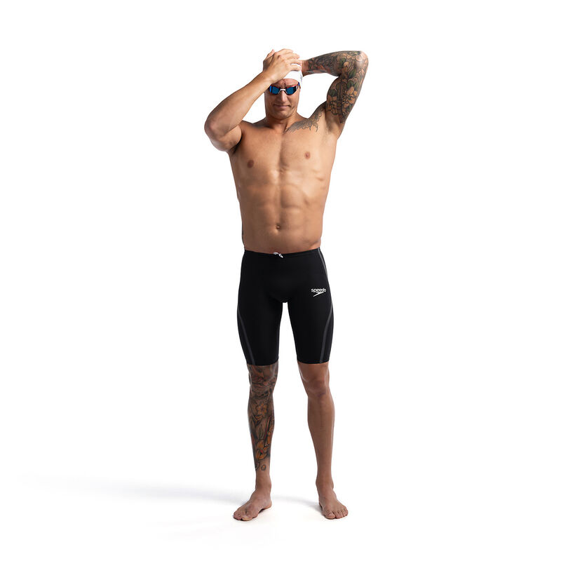 Mens Fastskin LZR Pure Intent 2.0 Backstroke Edition High Waist Jammer, Black/Iridescent, hi-res image number 4