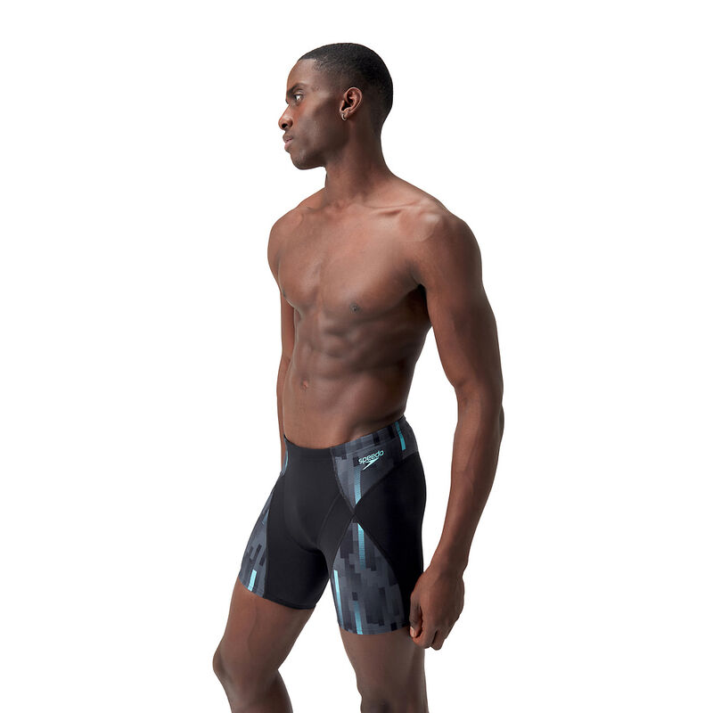 Mens END+ MAX Compression Mid Jammer, Black/Usa Charcoal/Marine, hi-res image number 3