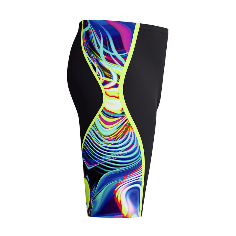 Mens Fastskin LZR Pure Intent 2.0 High Waist Jammer, Black/Molten Blur/Hyper Yellow, hi-res image number 9