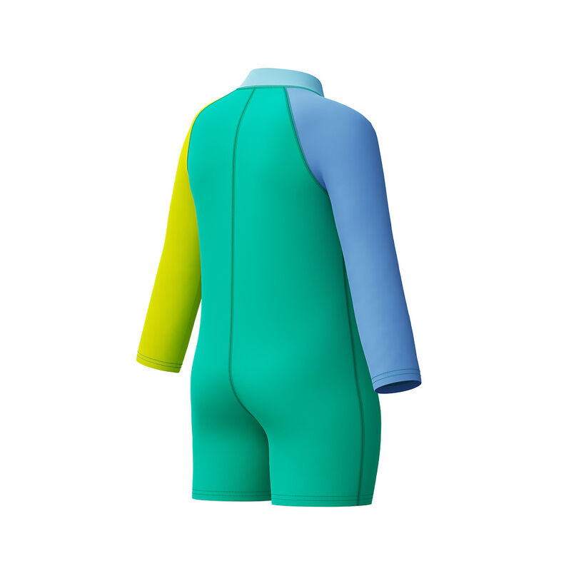 Toddler Long Sleeve Zip Sunsuit, Marine Teal, hi-res image number 5