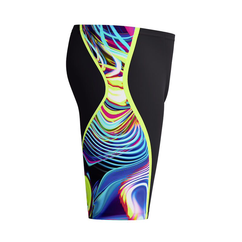 Mens Fastskin LZR Pure Intent 2.0 Jammer, Black/Molten Blur/Hyper Yellow, hi-res image number 8