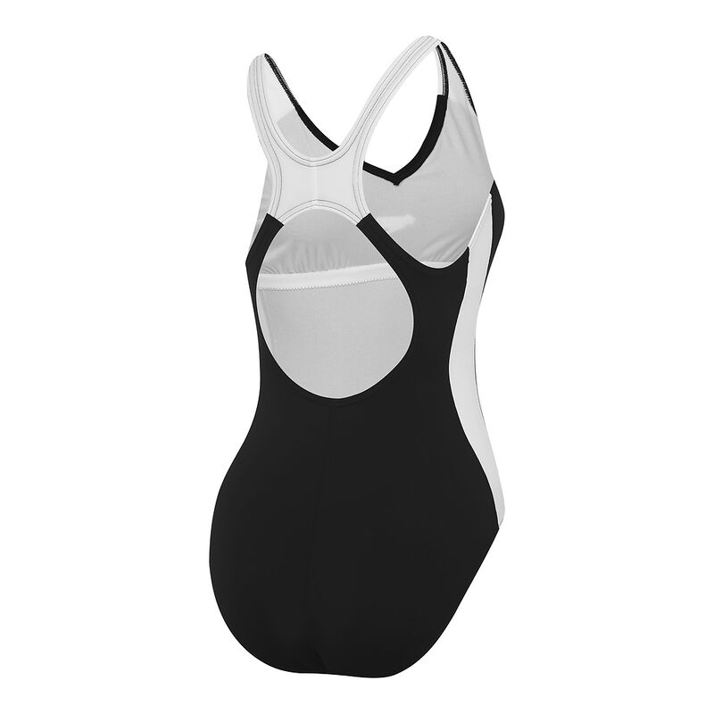 Womens Splice One Piece AF, Black/White, hi-res image number 4