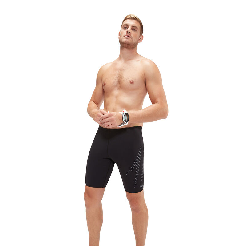 Mens Hyperboom Placement Jammer, Black/Usa Charcoal, hi-res image number 3