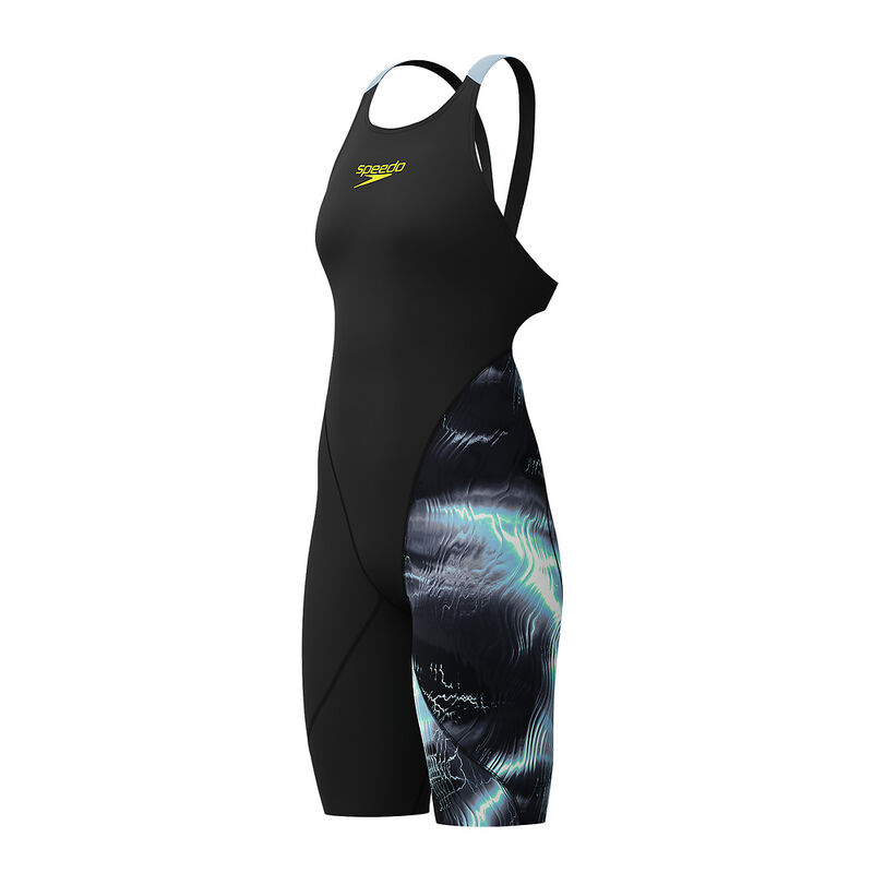 Junior Girls LZR Ignite Kneeskin, Electro Static/Black, hi-res image number 4