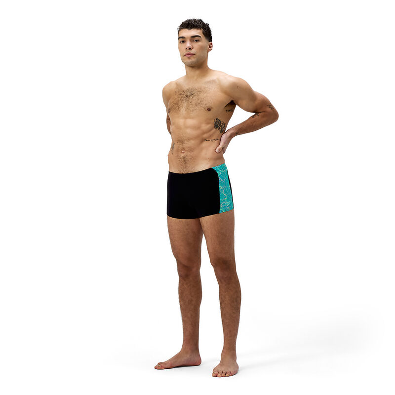Mens HyperBoom Panel Aquashort, Black/Turquoise Gem, hi-res image number 5