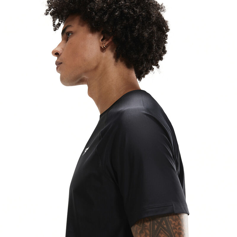 Mens Essential Short Sleeve Swim Tee, Black, hi-res image number 4