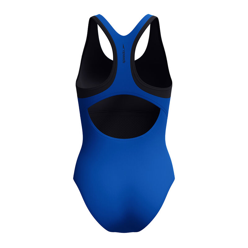 Womens Colourblock Racerback One Piece, Zaffre Blue/Anthracite, hi-res image number 7