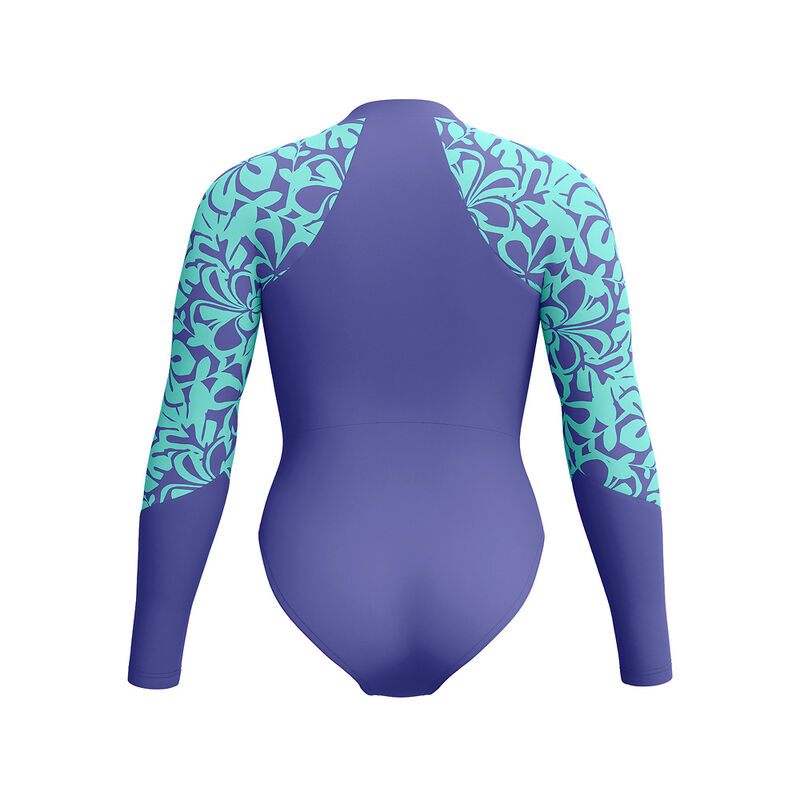 Womens Long Sleeve Swim Suit, Hapuna Blue, hi-res image number 8