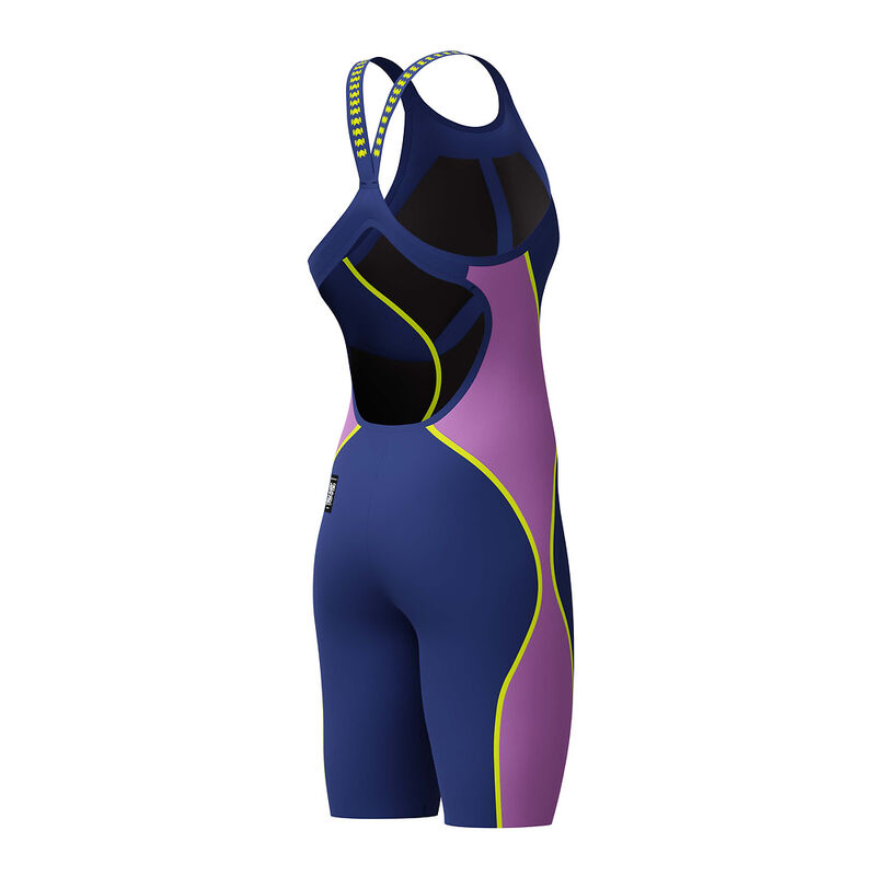 Womens LZR Intent 2.0 Openback Kneeskin, Noble Navy/Neon Jelly/Hyper Yellow, hi-res image number 8