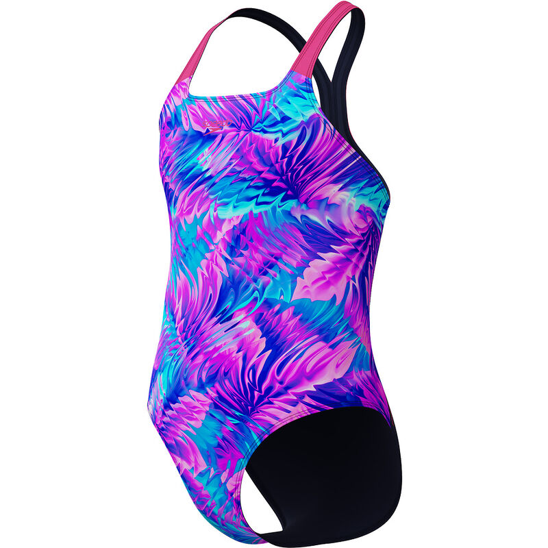 Junior Girls Allover Print Powerback One Piece