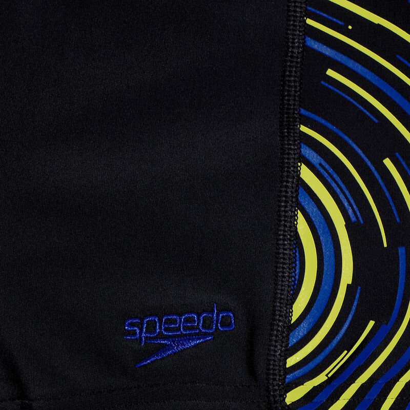 Boys Plastisol Placement Aquashort, Black/Lemon Drizzle/True Cobalt, hi-res image number 3