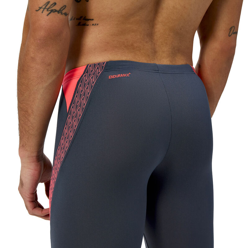 Mens Hyperboom Splice Jammer, Grey Lead/Neon Coral, hi-res image number 5