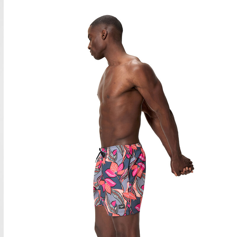 Mens Print Redondo Edge Volley 16" Watershort, Trop Coral, hi-res image number 3