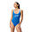 Womens Solid Bound Scoop One Piece, Turkish Sea/Bright White, swatch