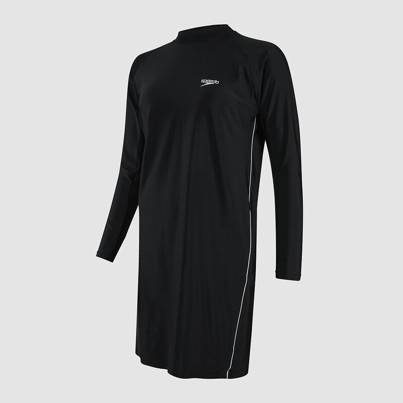 Womens Swim Tunic, Black/White, hi-res image number 7