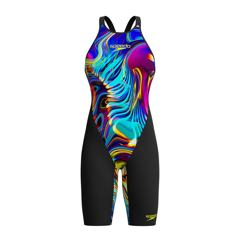 Womens Fastskin LZR Pure Valor 2.0 Closedback Kneeskin, Black/Molten Blur, hi-res image number 8