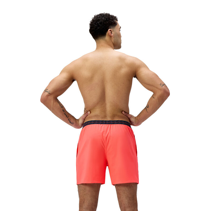 Mens Hyperboom Band 16" Watershort, Neon Coral, hi-res image number 3