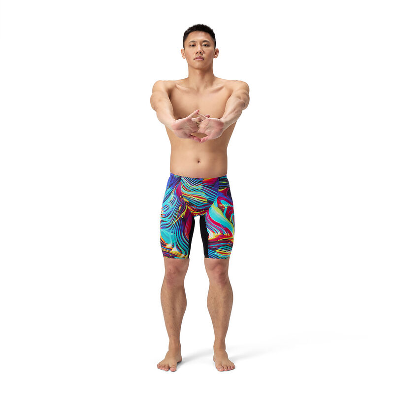 Mens Fastskin LZR Pure Valor 2.0 High Waisted Jammer, Black/Molten Blur, hi-res image number 4